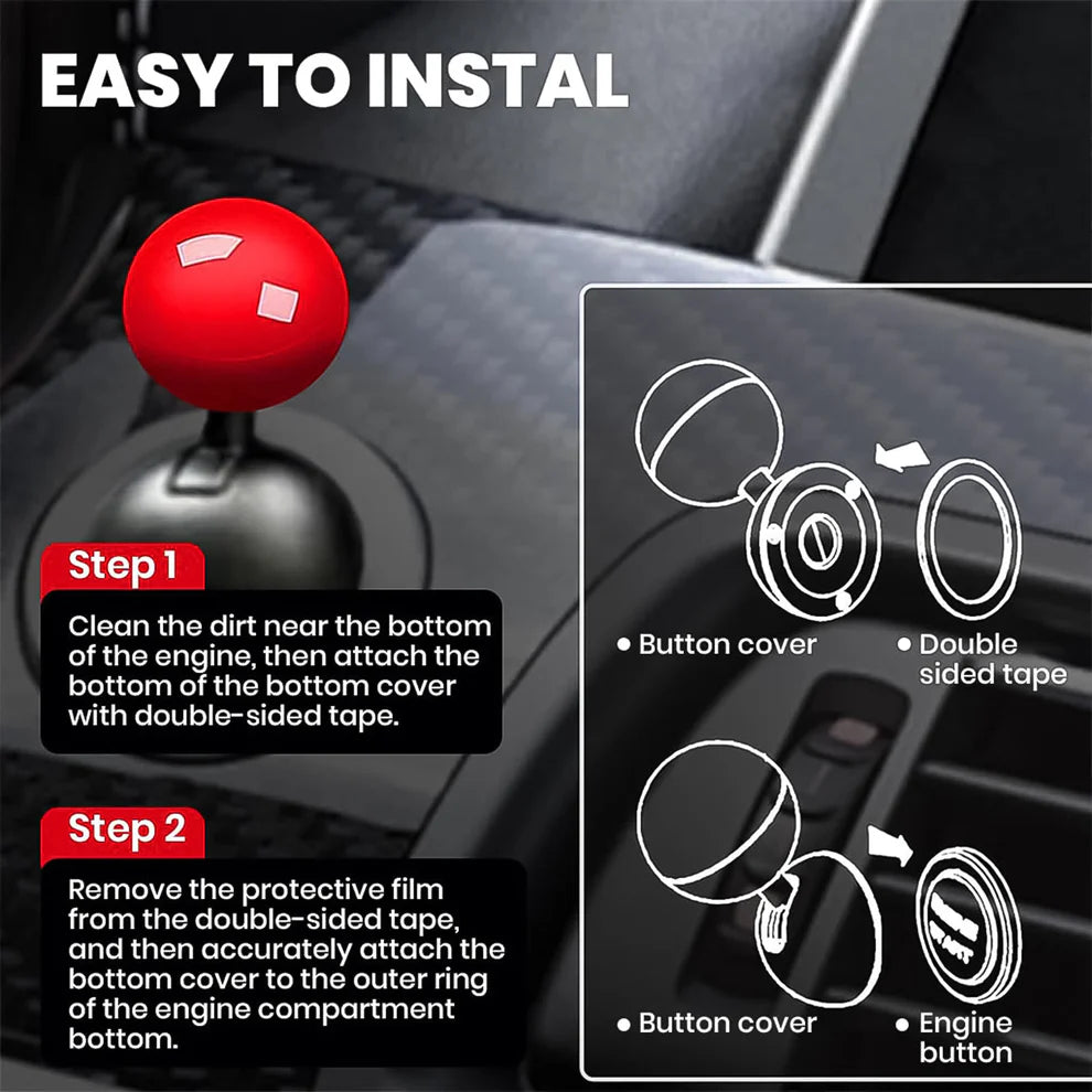 Ball Design Car Push Start Button Rocker