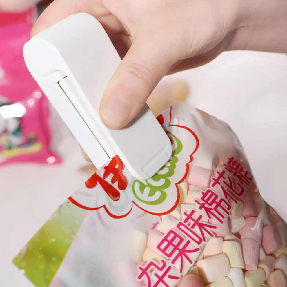 Mini Plastic Bag Sealer – Portable Heat Sealing Machine, Battery Operated (1 Pc / Mix Design)