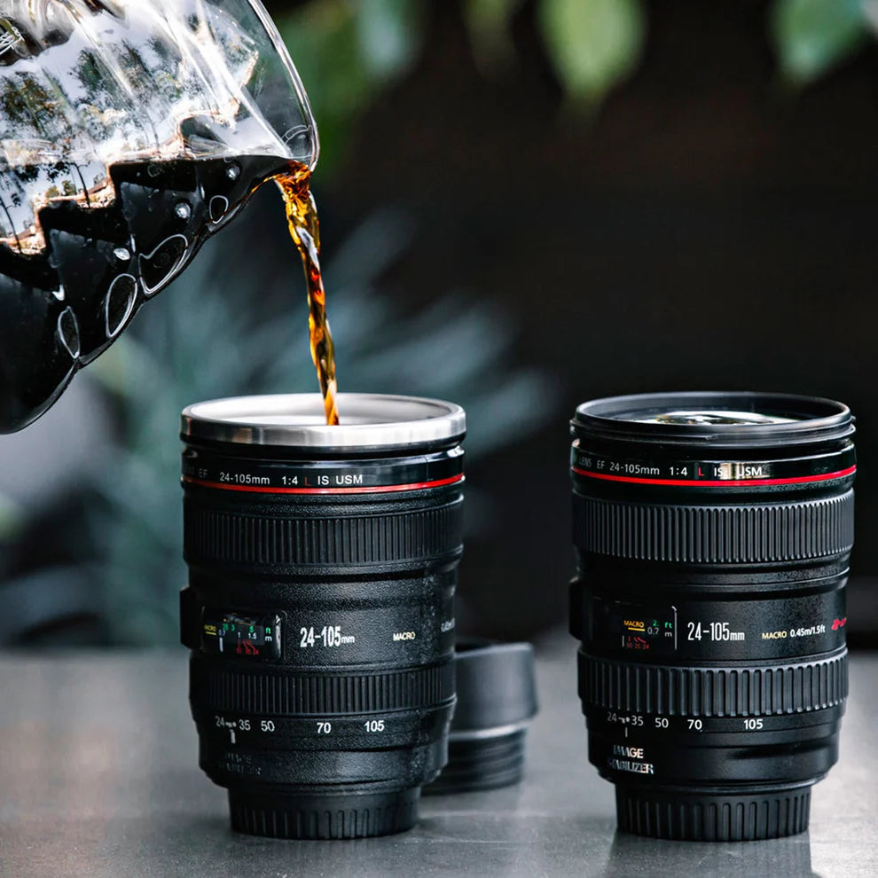 Camera Lens Stainless Steel Coffee Mug