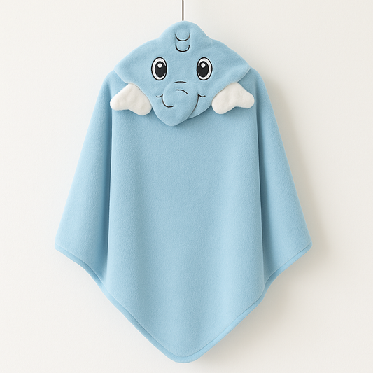 Ultra-Soft Baby Hooded Towel - Light Blue