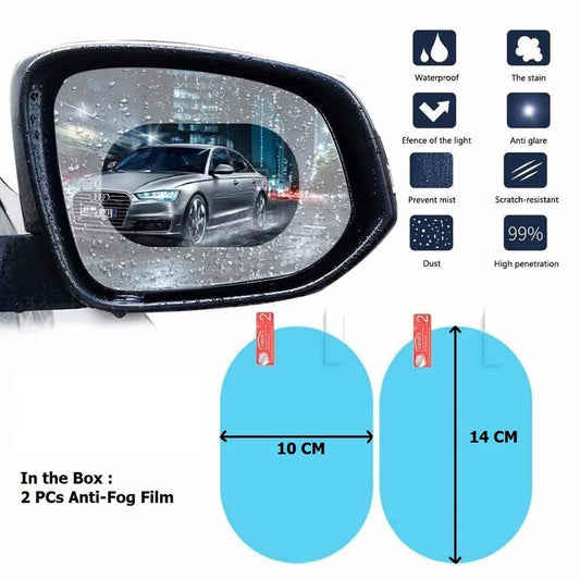 nti-Fog & Anti-Scratch Rearview Car Mirror Film – HD Clear Protective Sticker for Safe Driving