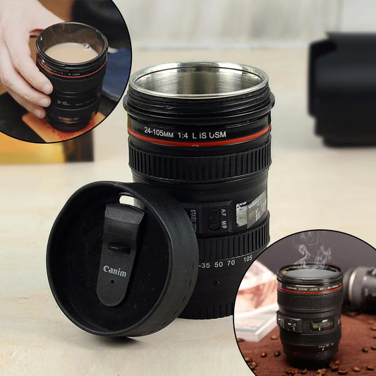 Camera Lens Stainless Steel Coffee Mug