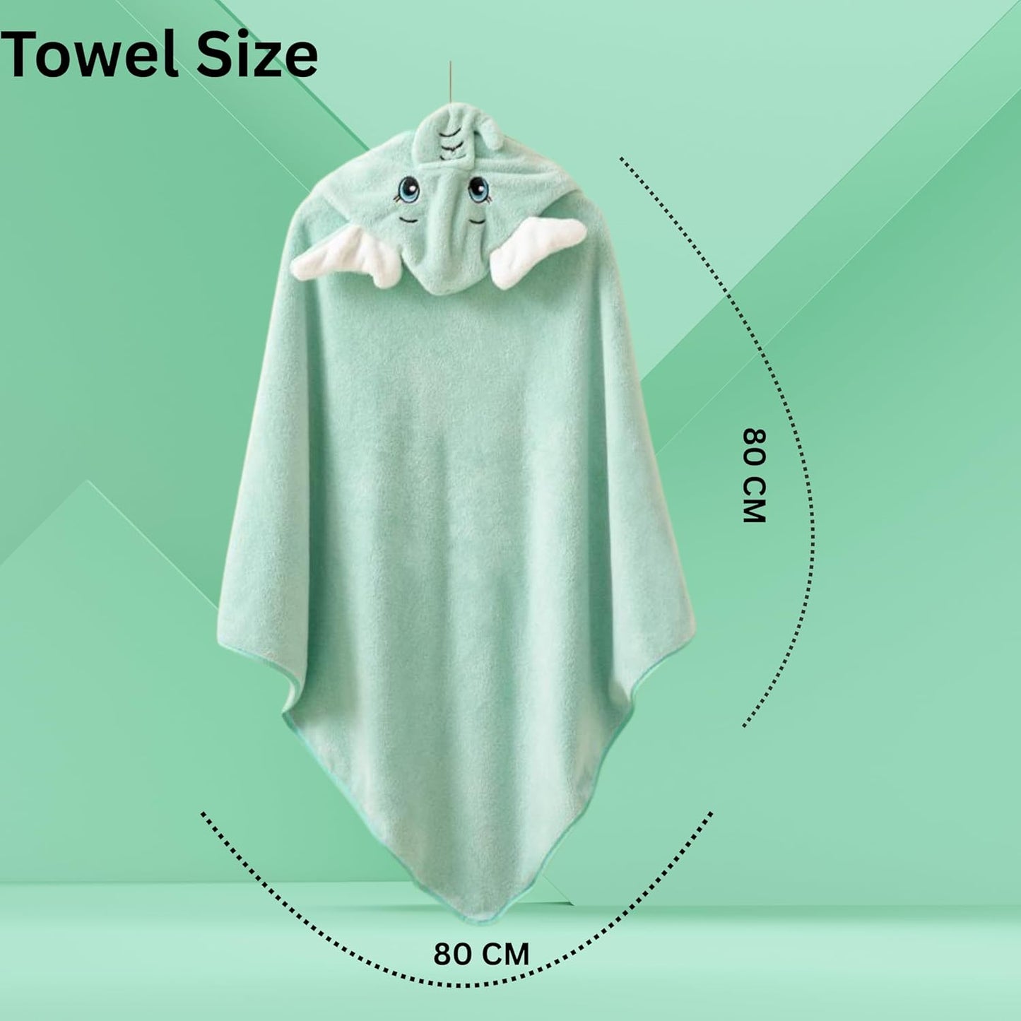 Ultra-Soft Baby Hooded Towel - GREEN