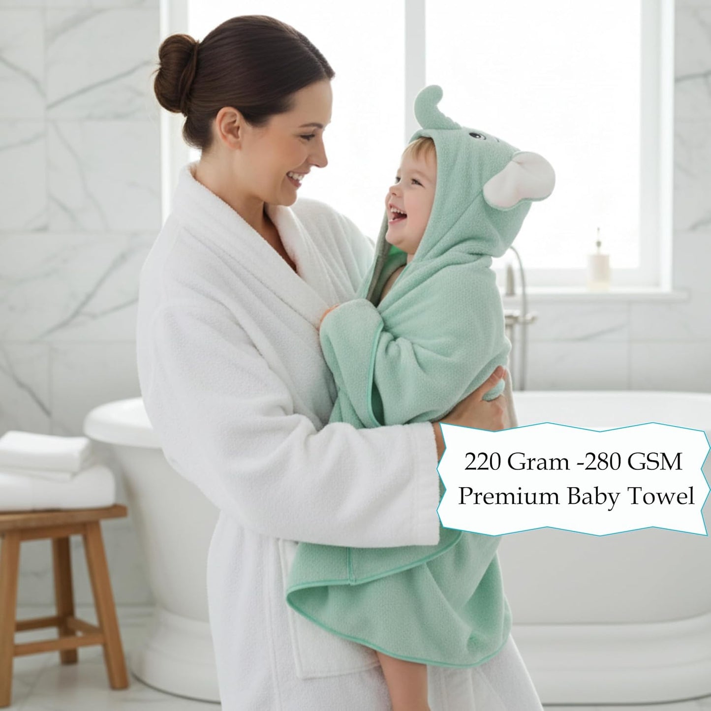 Ultra-Soft Baby Hooded Towel - GREEN