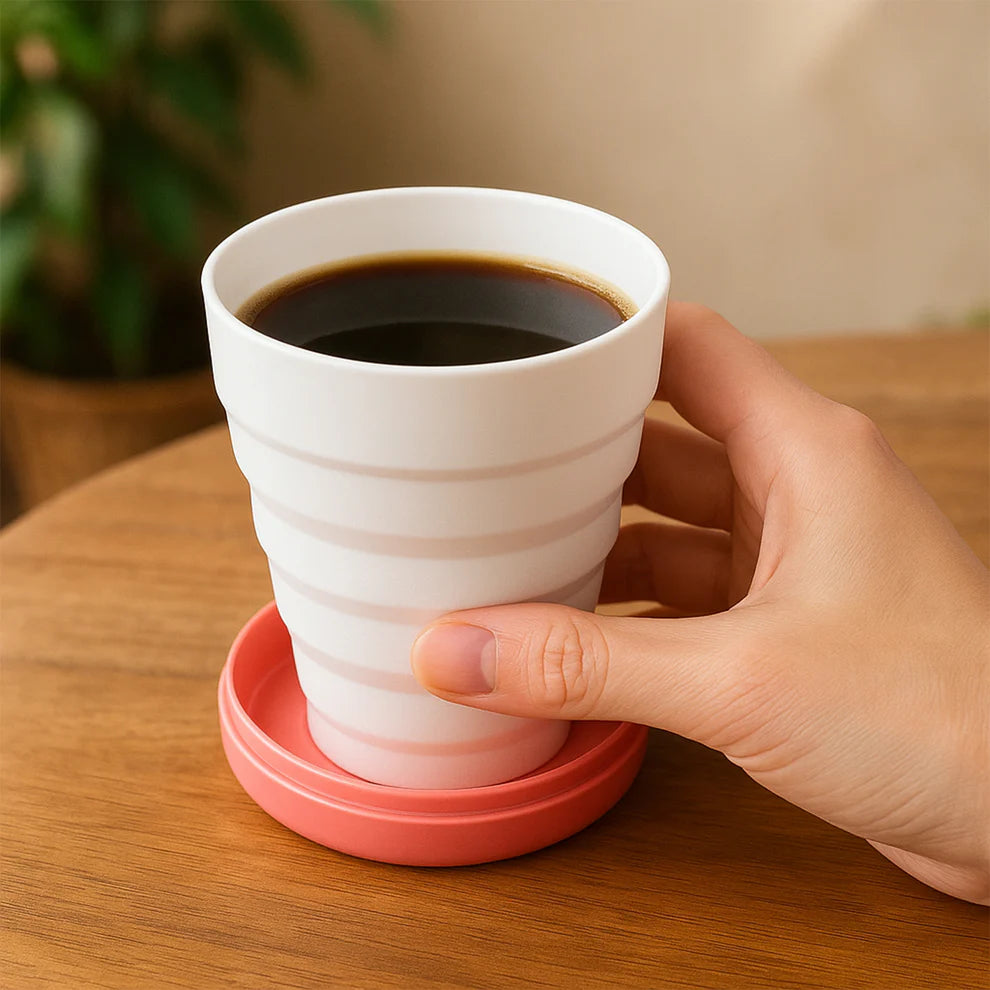 Portable Travelling Cup / Tumbler With Lid Folding / Pocket Glass