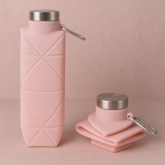 Collapsible Water Bottle Pink – Premium Stainless Steel & Silicone [750ML]