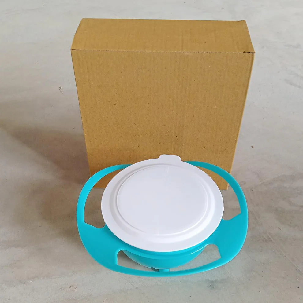 Non Spill Feeding Toddler Bowl 360 Degree Rotating Dish | Magic Snack Bowl for Baby and Kids